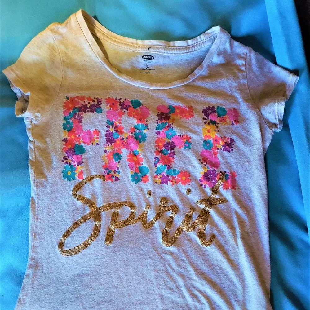 Old Navy Free Spirit Girls T Shirt, Size 8